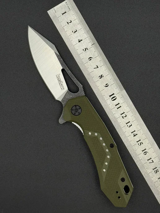 Knife Shop Нож складной Туристический Kershaw, зеленый, фото 3