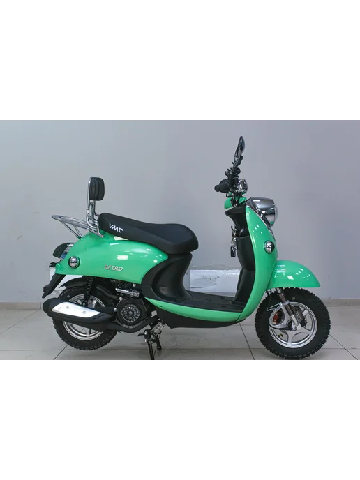 ТЕХНОМОТОРФ Скутер VMC RETRO Black (49) см3, зеленый, фото 3