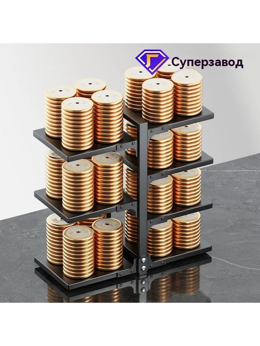 Подставка для хранения кастрюль 3 пластины 3 крышки, 2 слоя горшка, фото 2