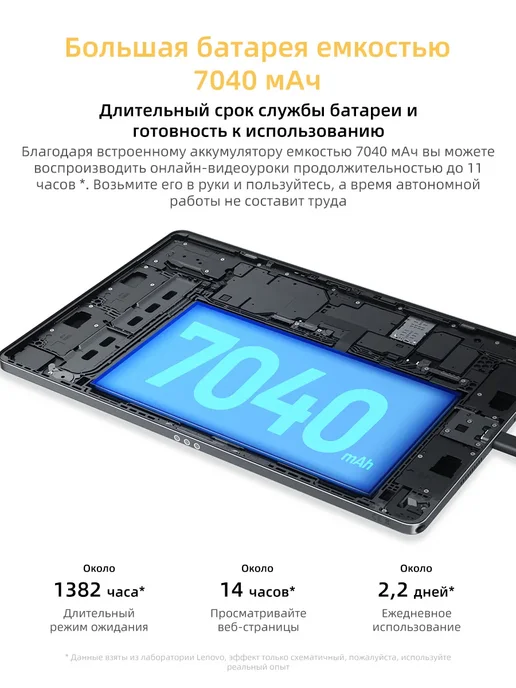 Lenovo Планшет Xiaoxin Pad 11 2025, 6 ГБ + 128 ГБ, 6 ГБ, 128 ГБ, фото 8