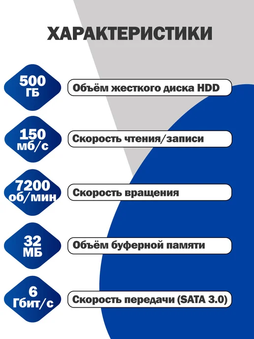 Чалый Внутренний жесткий диск Toshiba 500 Гб, 500 ГБ, фото 2
