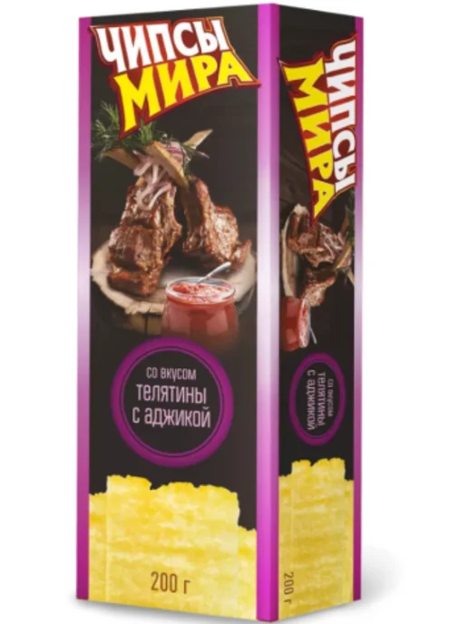 ТМ Мира Чипсы картофельные со вкусом телятины с аджикой 200гр, 5 шт, 200 г, фото 3