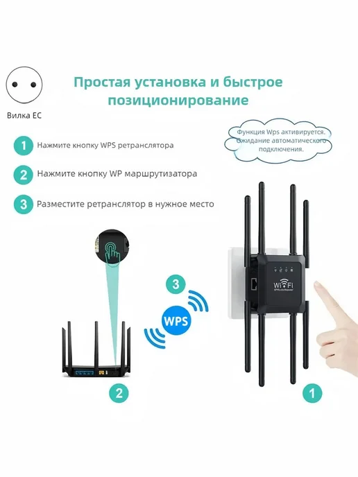 Усилитель Wi-Fi 300 Мбит с, 8 антенн, IP67, Mesh, вариант, фото 4