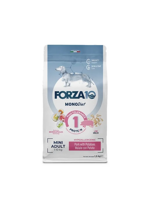Сухой корм Forza10 Монобелковый Картофель для собак, свинина, 1,5 кг