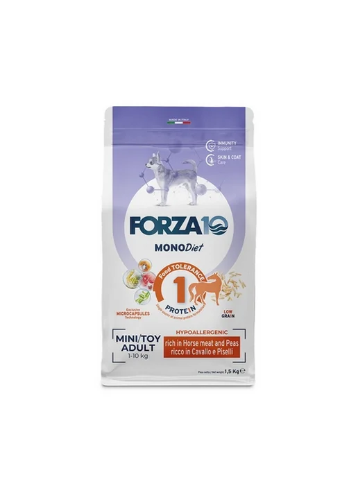 Сухой корм Forza10 Монобелковый Конина для собак, 1,5 кг