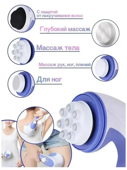 Goohopping Электрический антицеллюлитный массажер, синий, фото 3