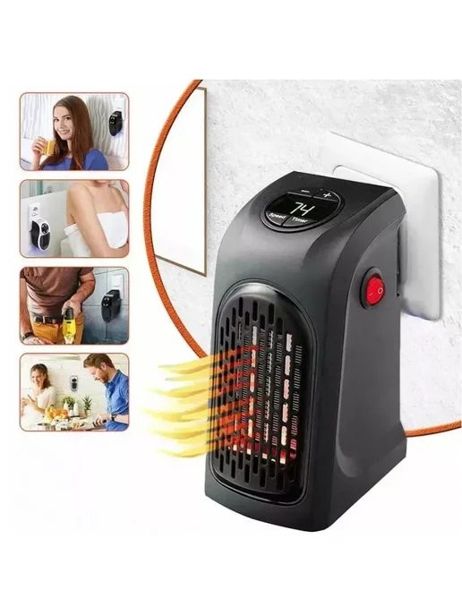 For FAMILYANY Портативный тепловентилятор, черный, фото 4
