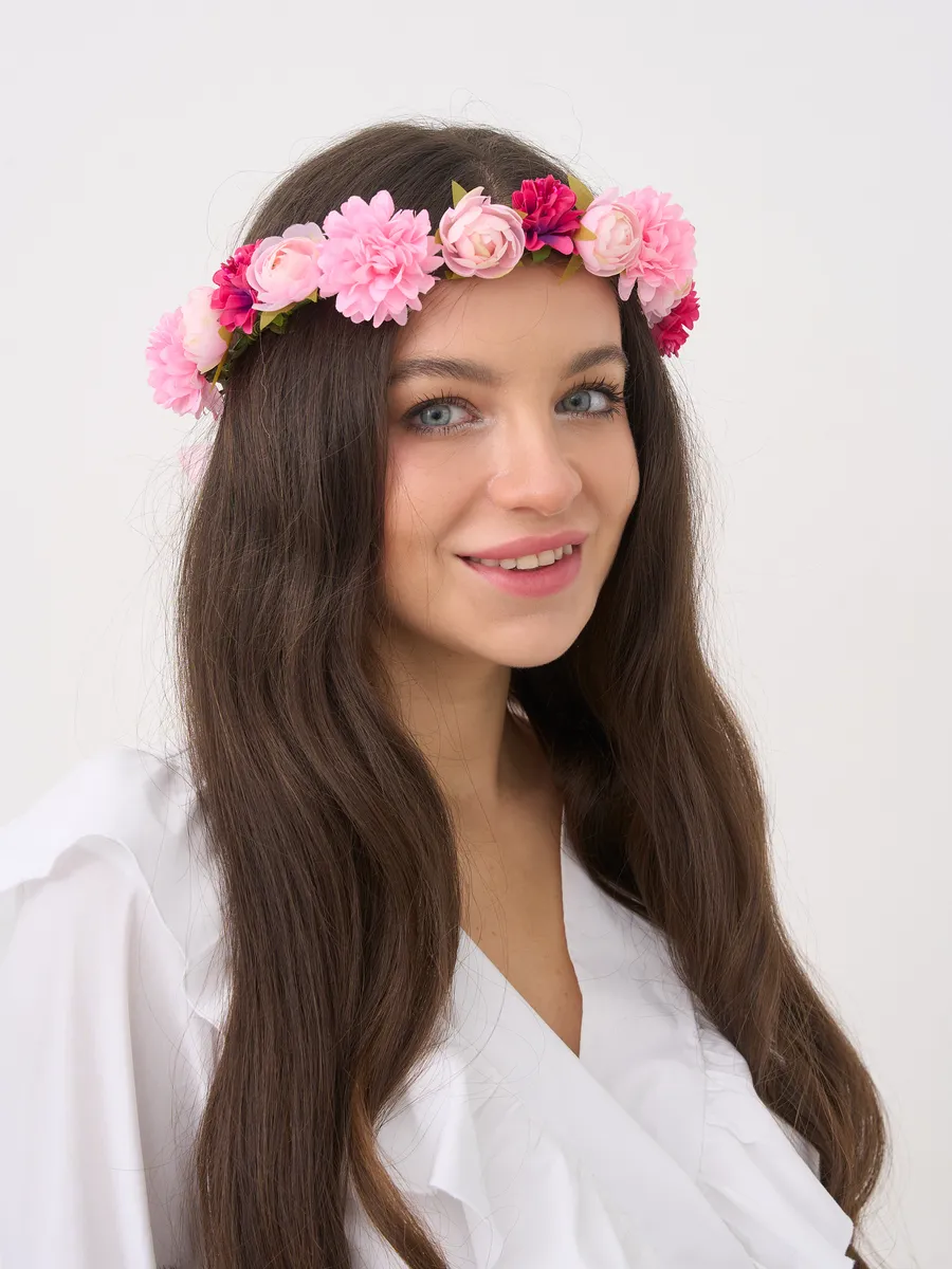 Венок на голову из цветов женский