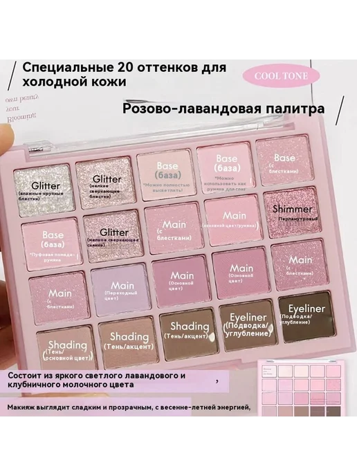 Тени для век Тарелка с ароматным бататом, 20 цв., фото 2