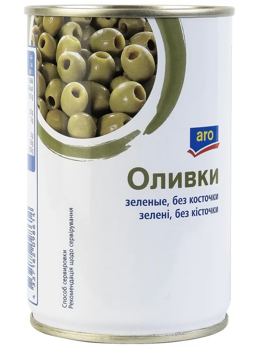 ARO Оливки зеленые без косточки 300 г, 300 г