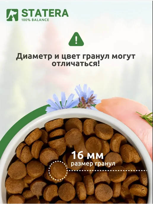 Сухой корм STATERA 100% balance Гречка для собак, взрослые, индейка, 15 кг, фото 4