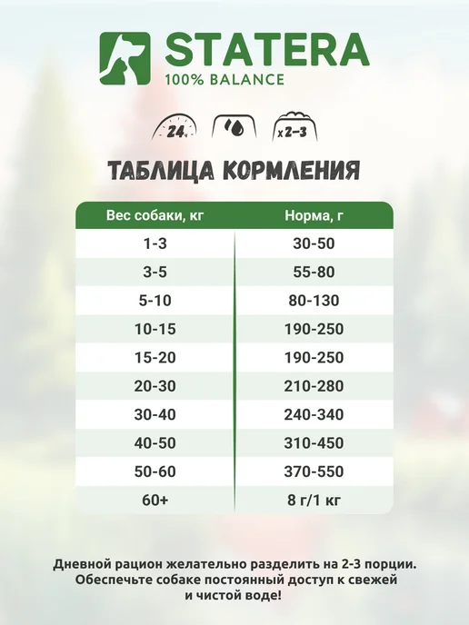 Сухой корм STATERA 100% balance для собак, индейка, 15 кг, фото 6
