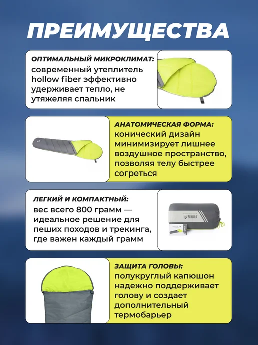 Bestway Спальник туристический одноместный летний кокон 68102, серый, фото 2