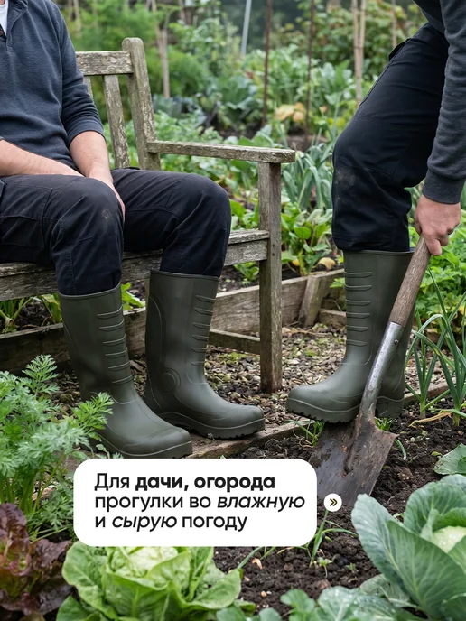 Rezinelli Резиновые сапоги осенние, зеленый, фото 7