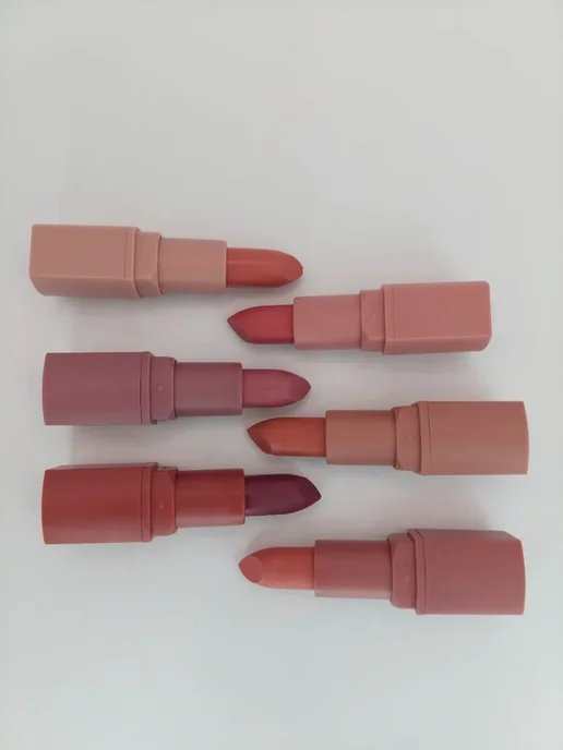 RAJ_COSMETICS Набор матовых помад для губ 6 шт нюд, 6 шт, фото 7