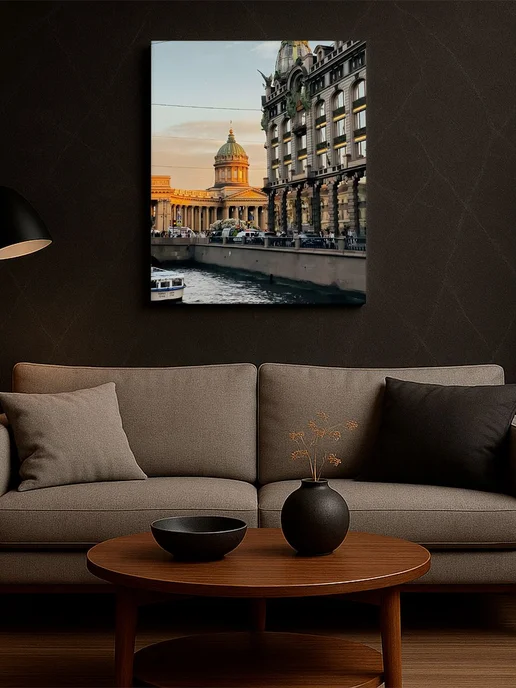 Картинье Картина на холсте 40 x 50 Санкт-Петербург архитектура, 40x50, фото 3