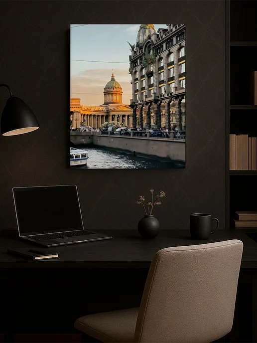 Картинье Картина на холсте 40 x 50 Санкт-Петербург архитектура, 40x50, фото 4