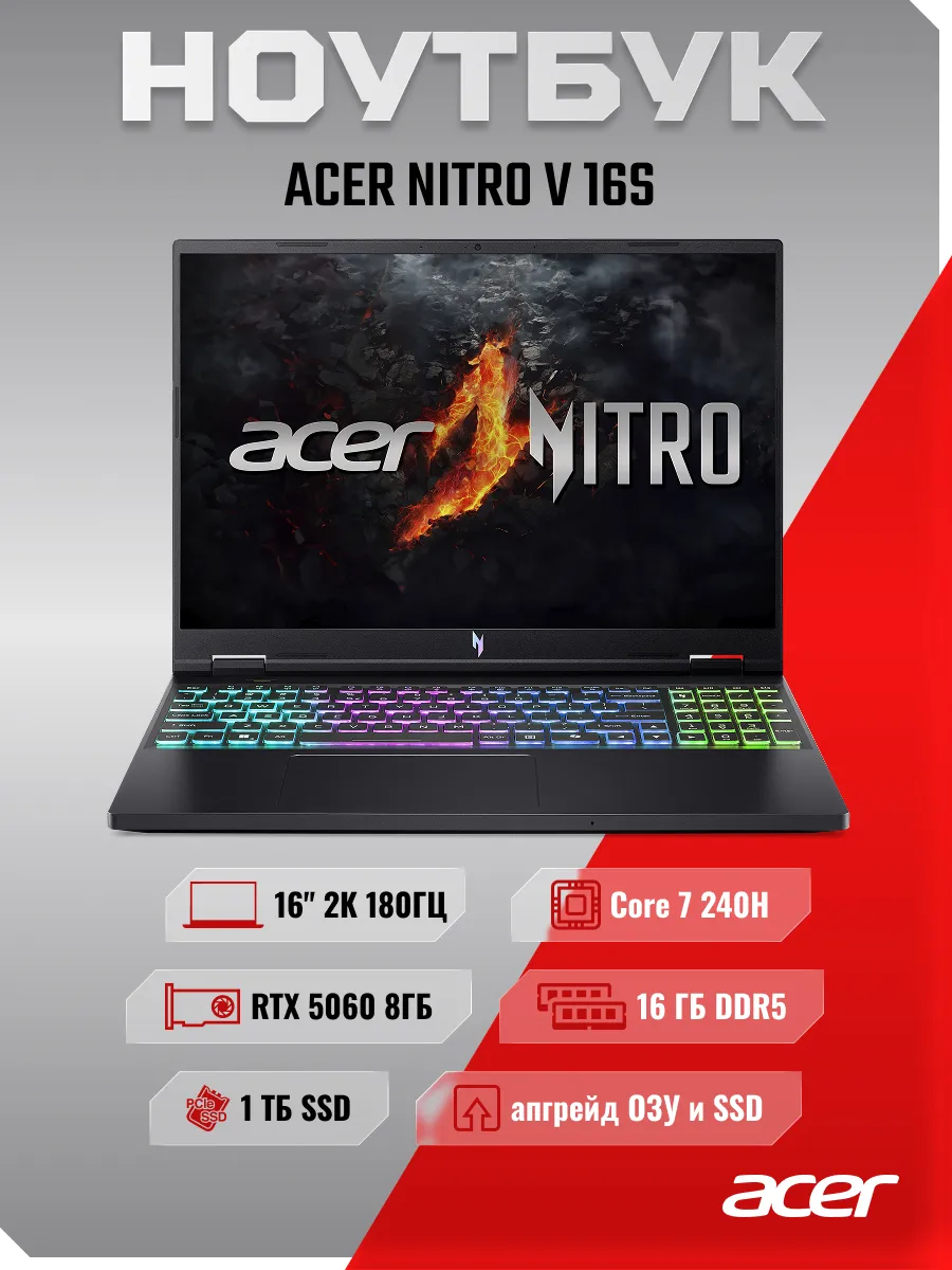 Acer Ноутбук игровой Nitro V 16S ANV16S-71-71MF (NH.U28CD.004)