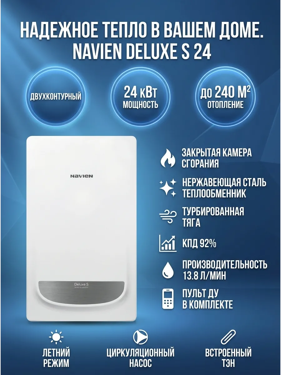 Газовый котел Navien Deluxe S-24K
