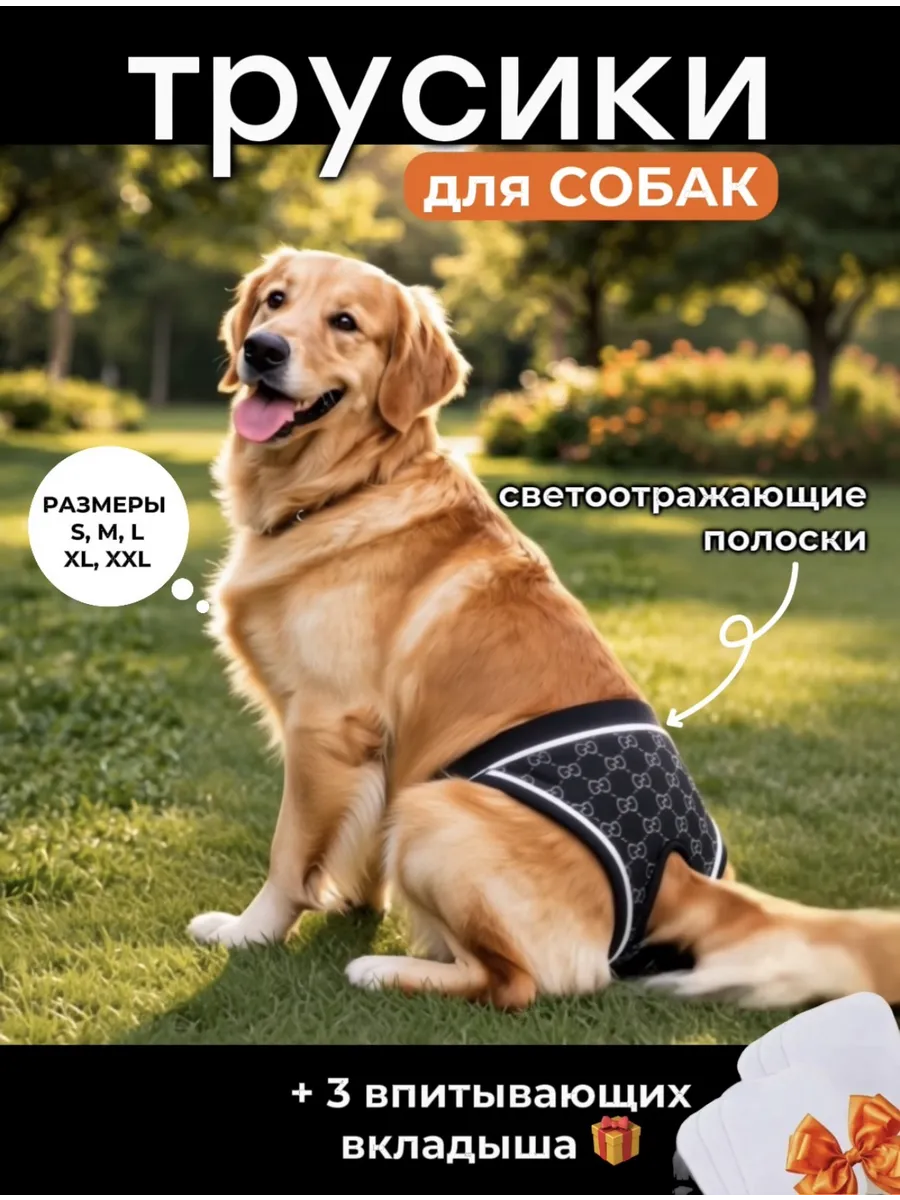Трусы памперсы для собак при течке многоразовые