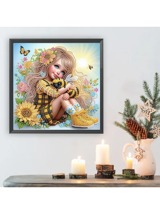 Набор 5D Partial для алмазной мозаики милый 30x30см, 30x30 см, фото 4