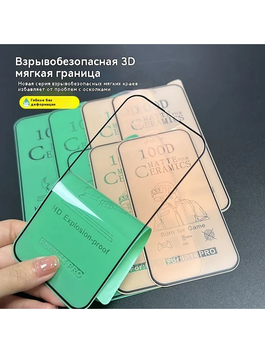 Пленка для мобильного телефона 100D Яблоко 15 plus, вариант, фото 3