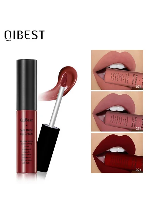 Помада для губ жидкая стойкая QIBEST 7 г, 7 г, фото 2