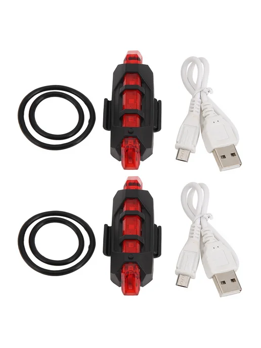 2x LED фонарь для электросамоката M365 Pro, красн, красный