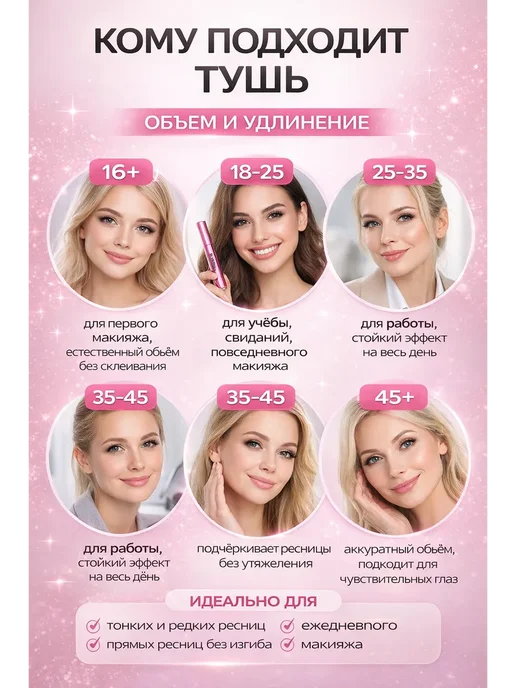 Rozzak Супер тушь с эффектом нарощенных ресниц водостойкая, черный, фото 3