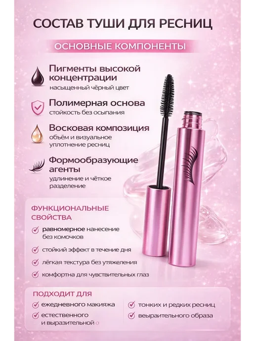 Rozzak Супер тушь с эффектом нарощенных ресниц водостойкая, черный, фото 4