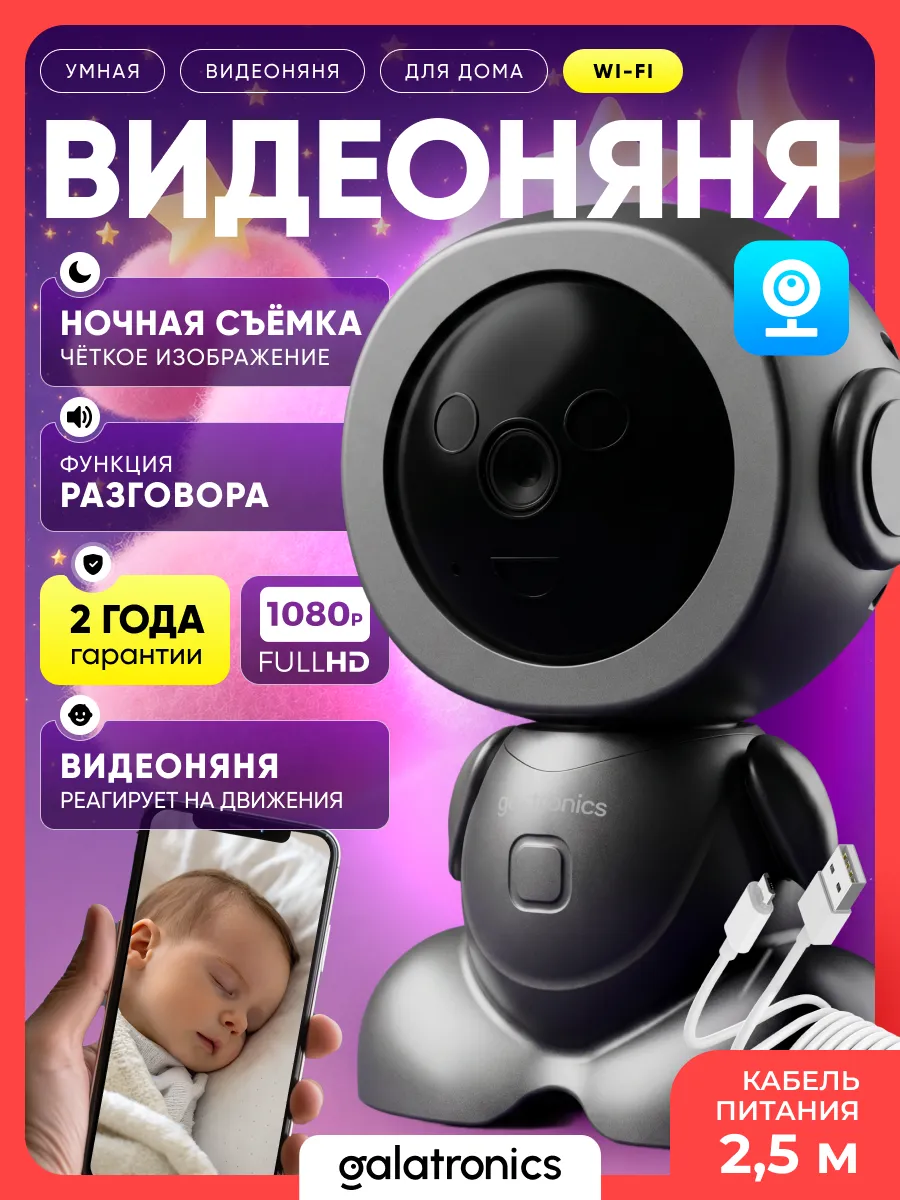 Камера видеонаблюдения для дома wi-fi видеоняня с телефона