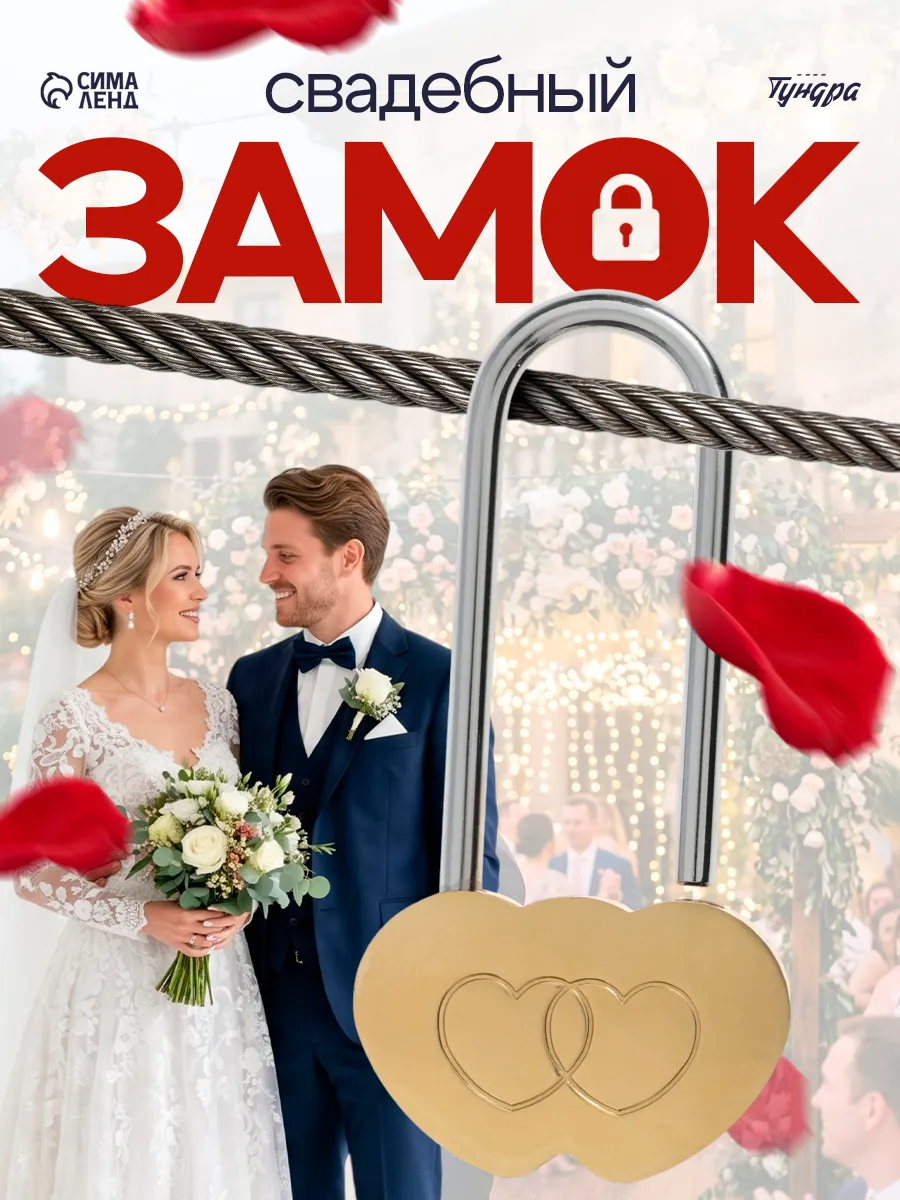 Замок для влюбленных на мост свадебный