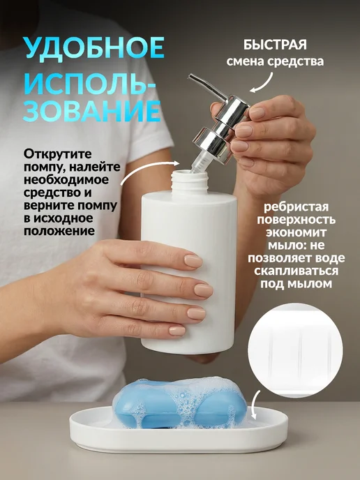 SWENSA Набор аксессуаров для ванной черный, белый, фото 6