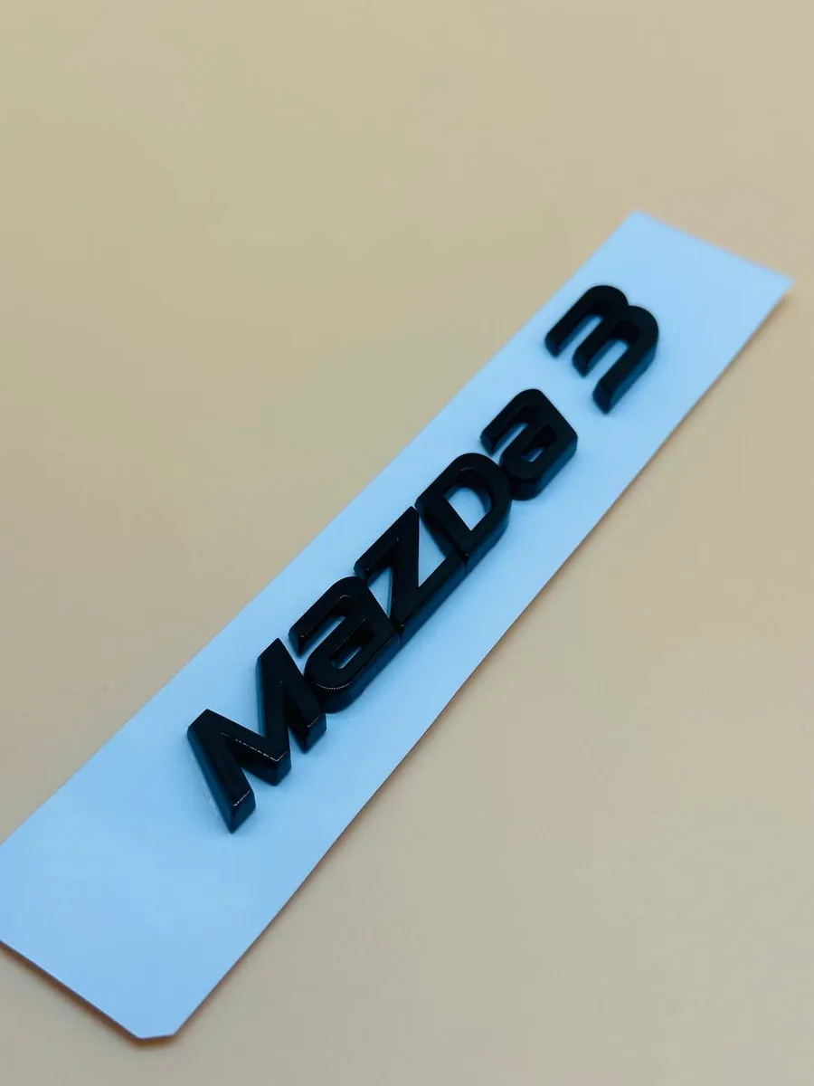 Наклейка Надпись Mazda Мазда 3 Чёрный Глянец ABS