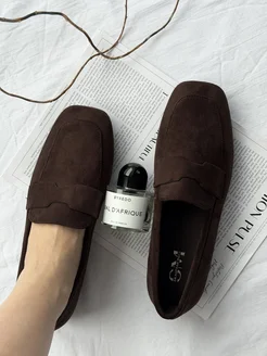 Лоферы замшевые