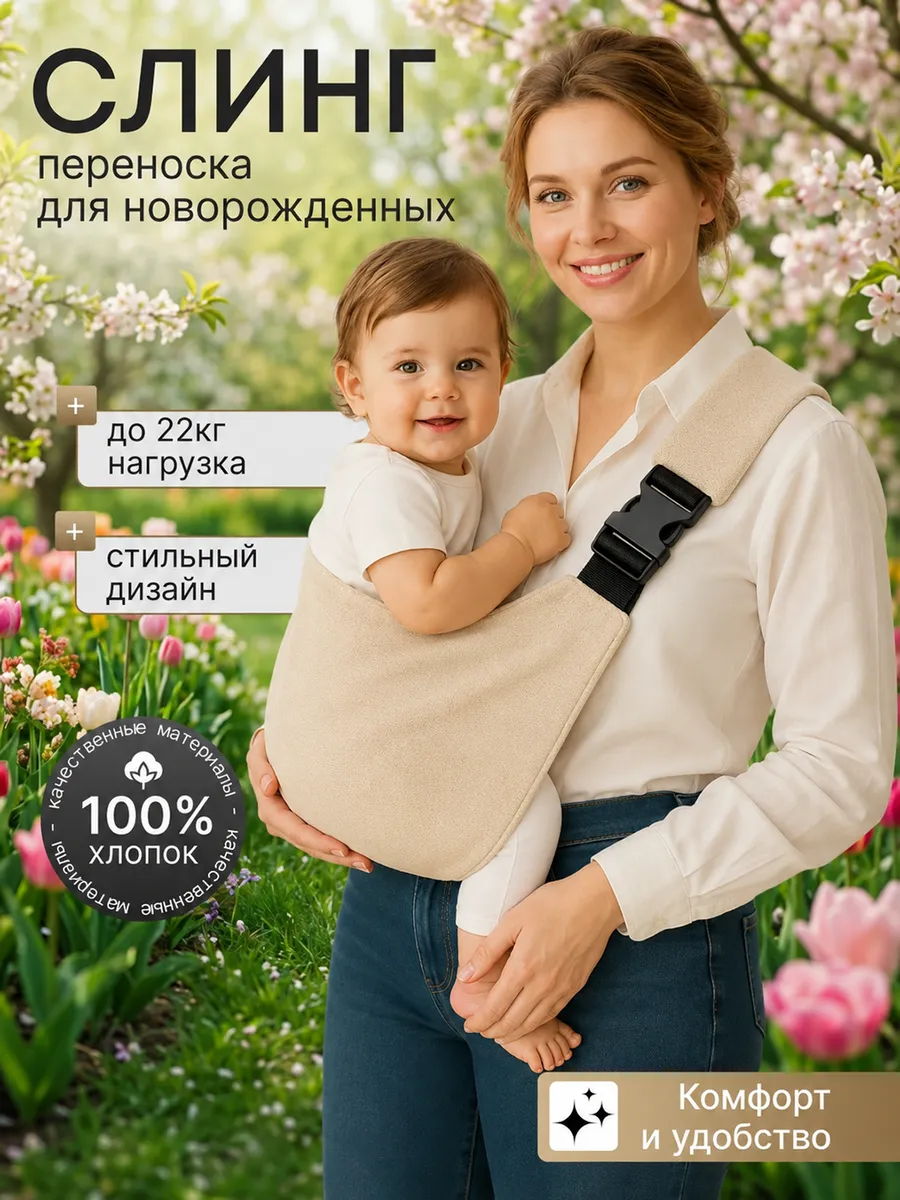 Слинг-переноска для новорожденных малышей