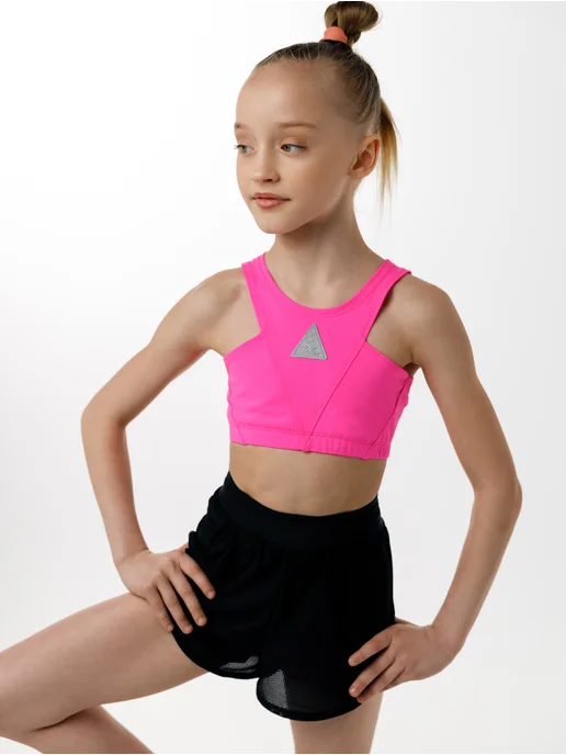 Selas Sport Топ V розовый неон, розовый, фото 3