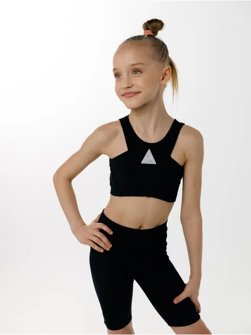 Selas Sport Топ V розовый неон, черный, фото 2