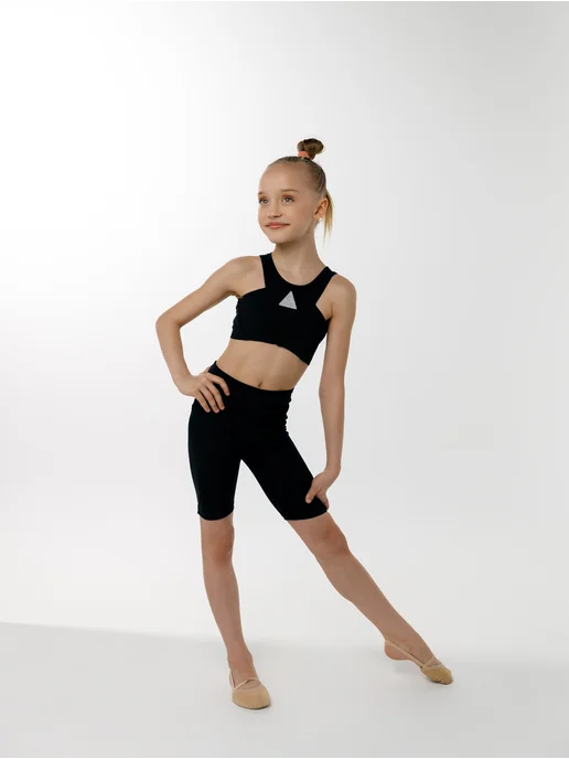 Selas Sport Топ V розовый неон, черный, фото 3
