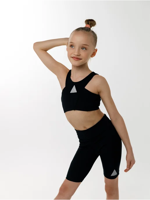 Selas Sport Топ V розовый неон, черный, фото 4