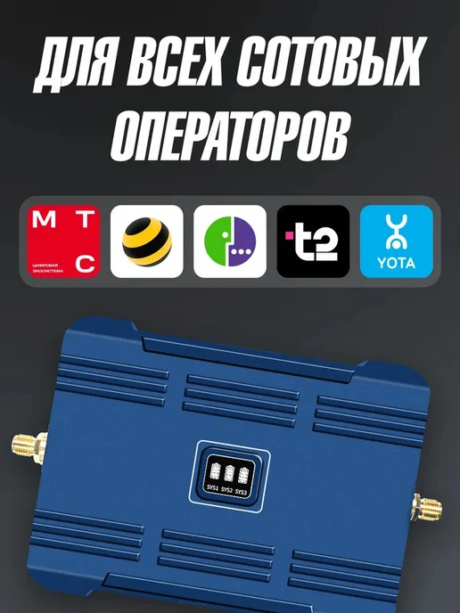 Усилитель сотовой связи и интернета LTE 900-1800-2100 МГц, голубой, фото 5