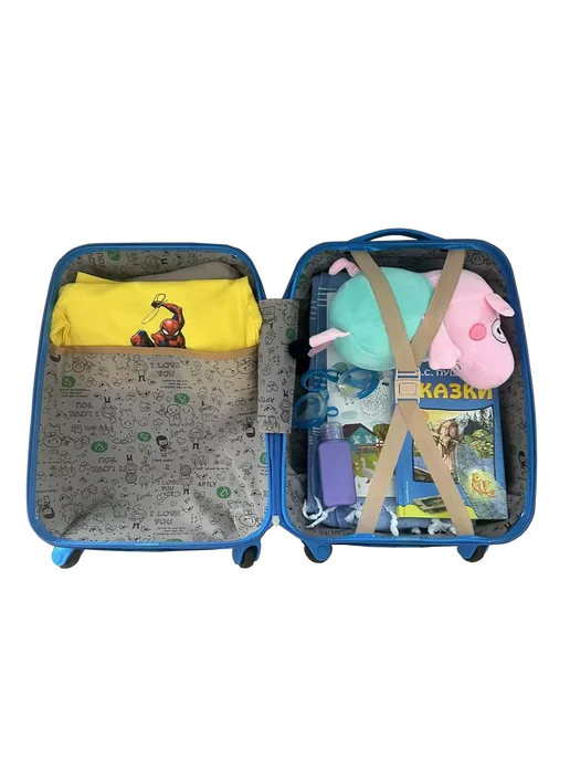 Magio Чемодан детский Космос 2 книги в подарок арт.431, синий, фото 8