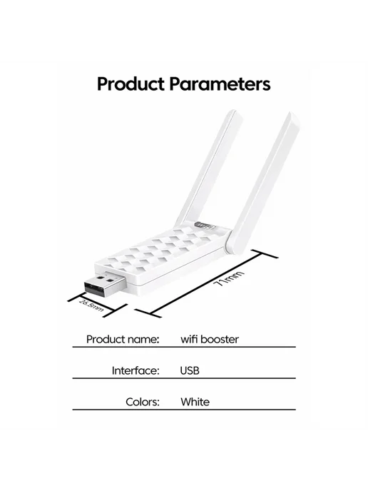USB WiFi Repeater Wireless Signal Extender 2.4G 300Mbps, 2,4 г, фото 9