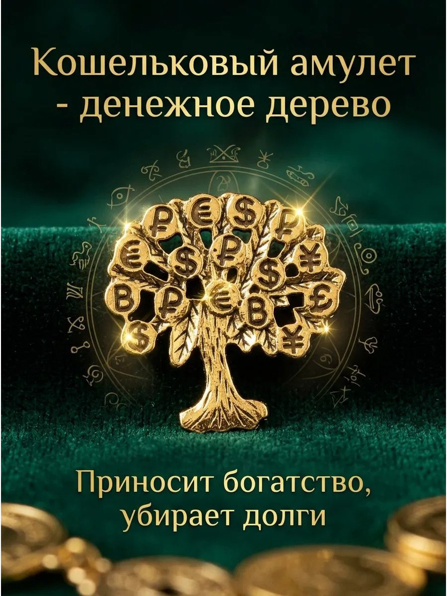 Денежный талисман в кошелёк Денежное дерево