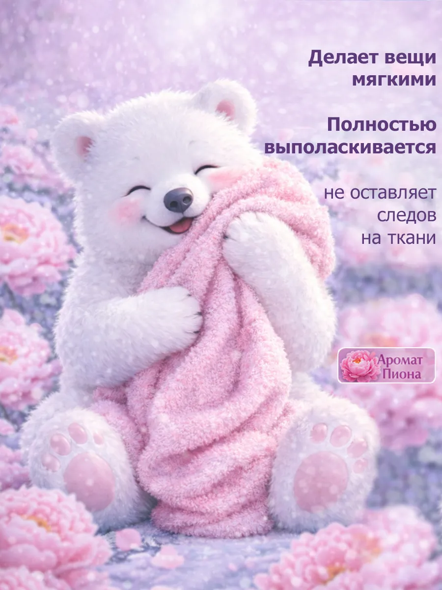 Гель для стирки BEAR 5л пион фото 4