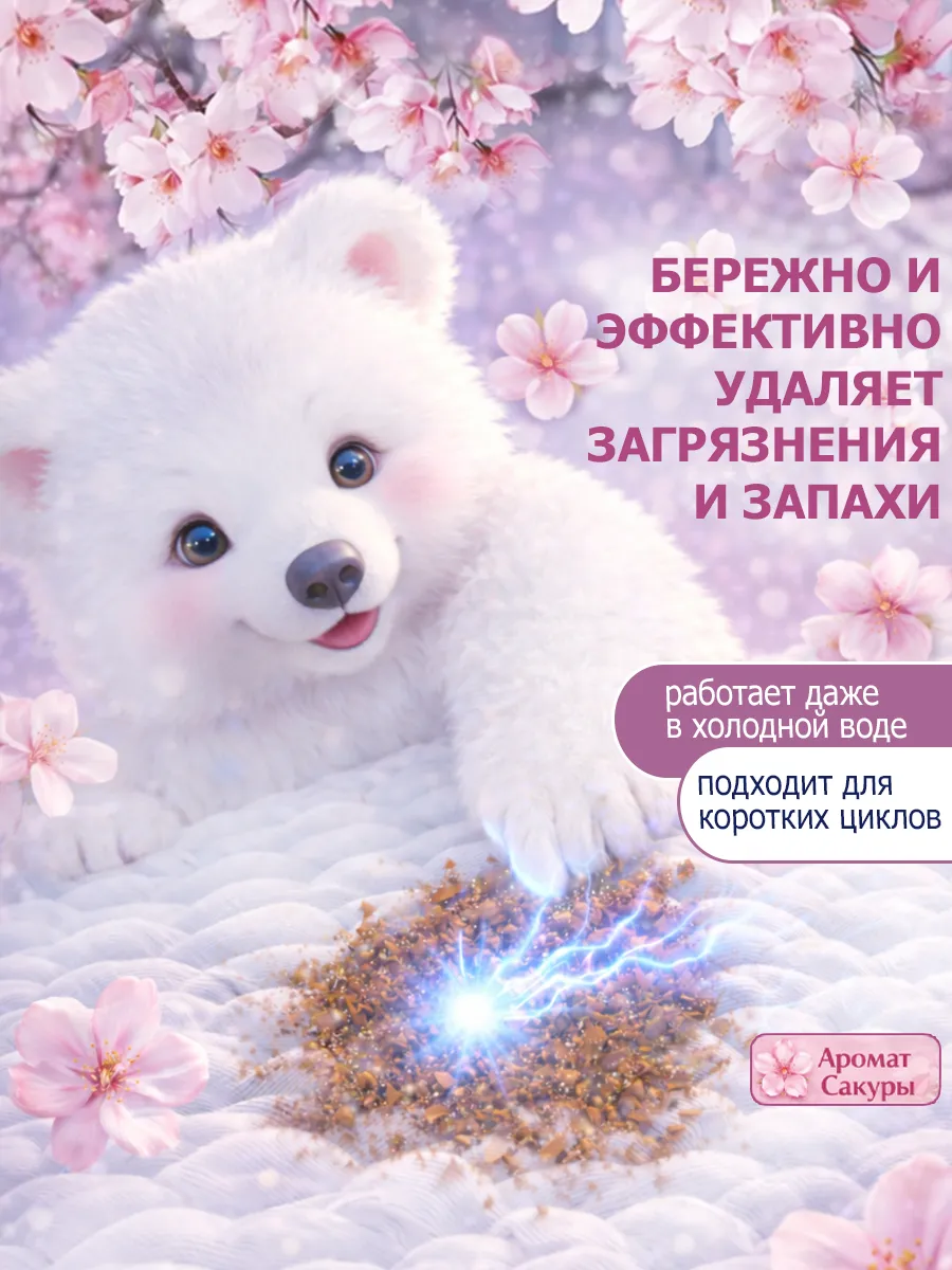 Гель для стирки BEAR 5л сакура фото 2