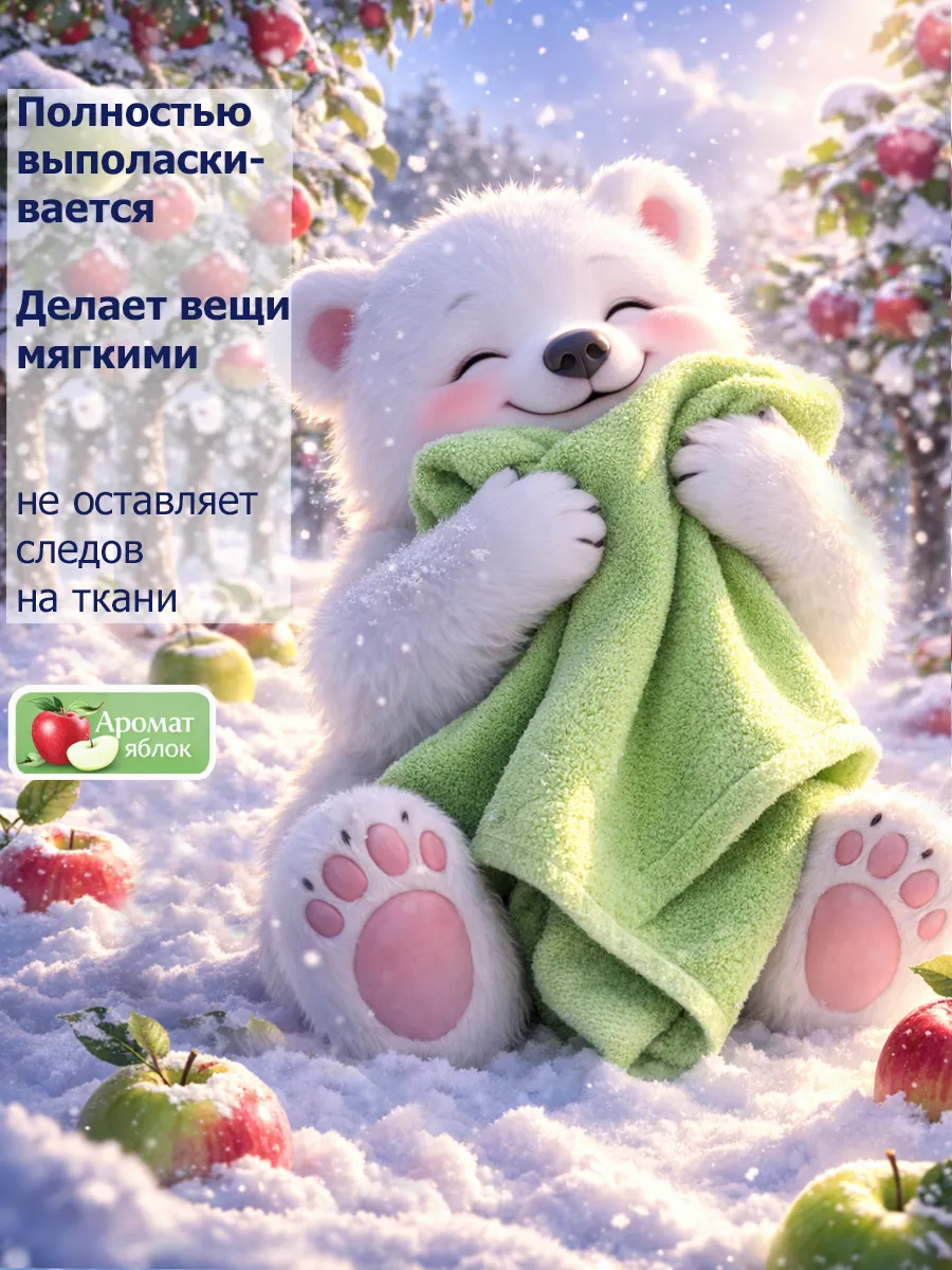 Гель для стирки BEAR 5л яблоко фото 4
