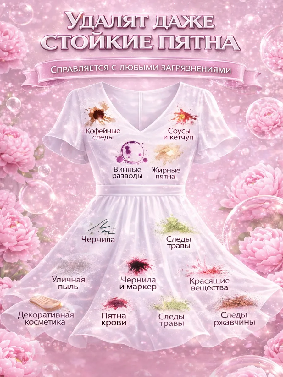 Гель для стирки GLANZ5л пион фото 4