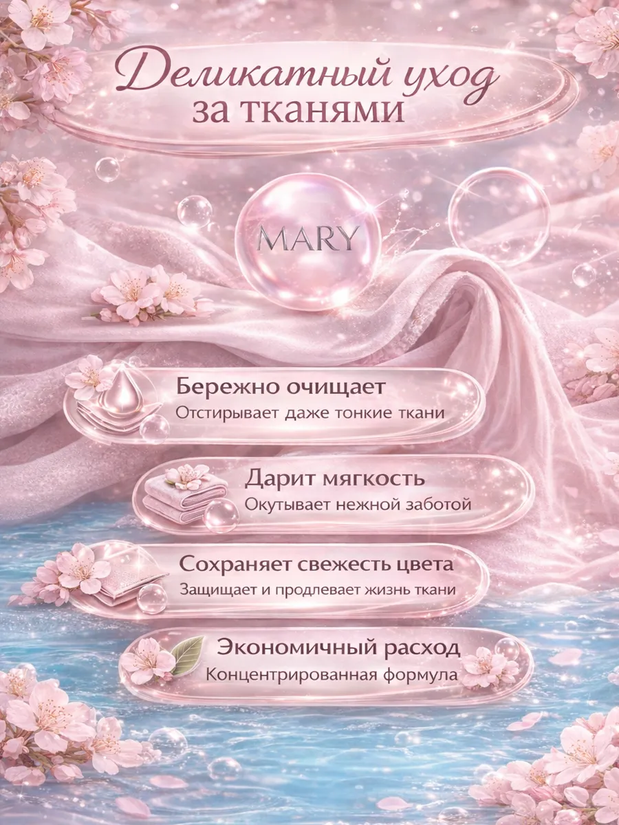 Гель для стирки MARY 5л сакура фото 4