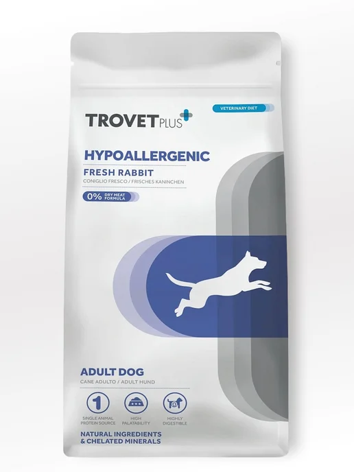 Сухой корм TROVET PLUS Dog Hypoallergenic для собак, взрослые, кролик, 3 кг, фото 2